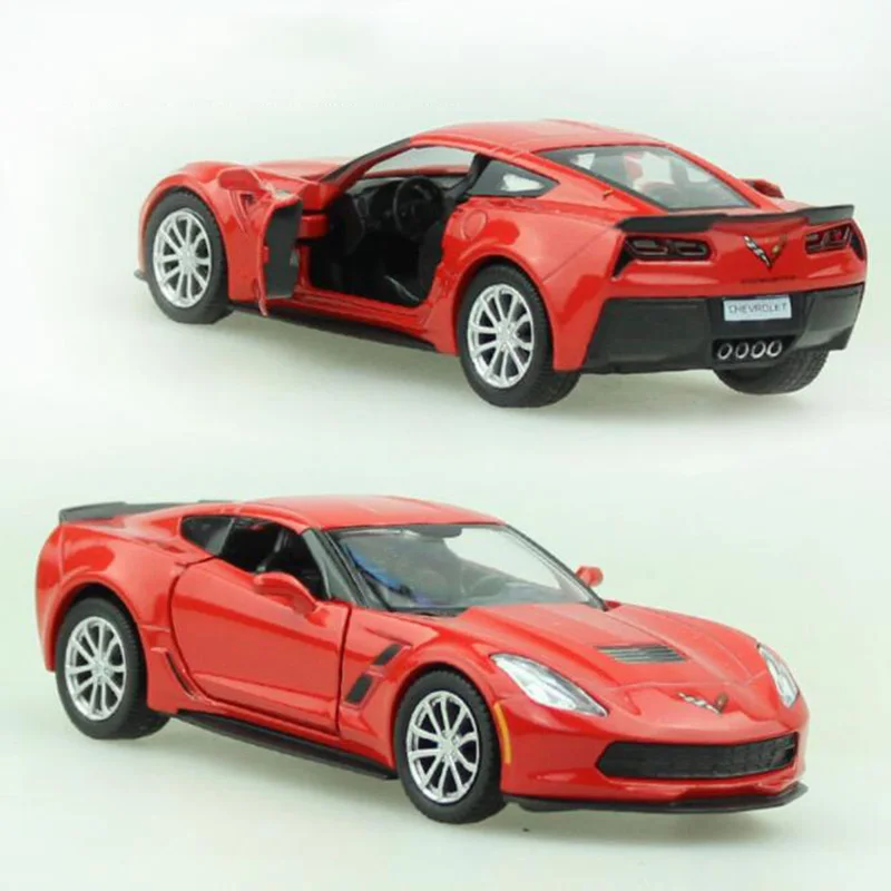 Весы 12 3 см 1:36 из металлического сплава для Chevrolet Corvette гоночный автомобиль литые