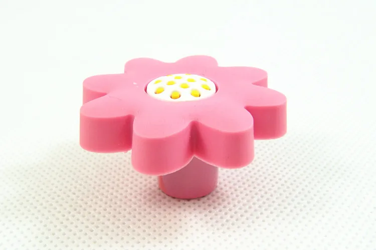 لينة المطاط مقبض أثاث مقبض الوردي زهرة الأطفال درج مضمد خزانة خزانة سحب مقبض خزانة 40 ملليمتر