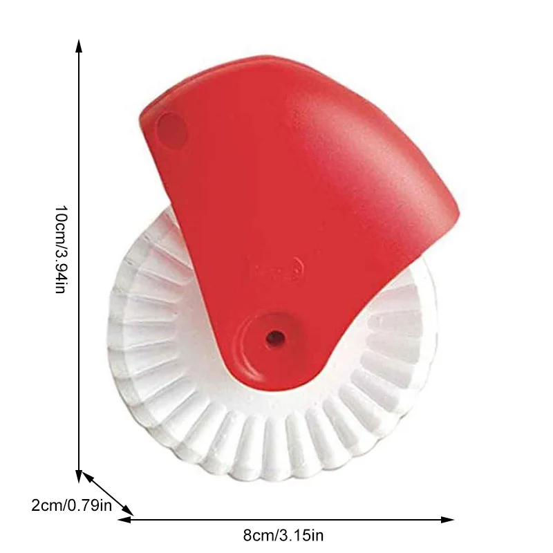 Пицца выпечка решетчатый резец Кондитерские колеса декоратор пирог корка печенья тесто резак колеса роликовые кухонные инструменты для выпечки печенья - Цвет: White wavy