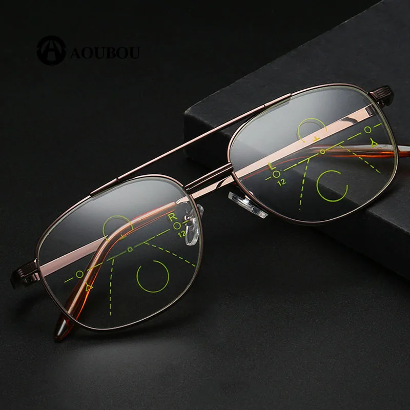 Progressive Multifocal Reading Glasses Men Intelligent Dual use Gafas