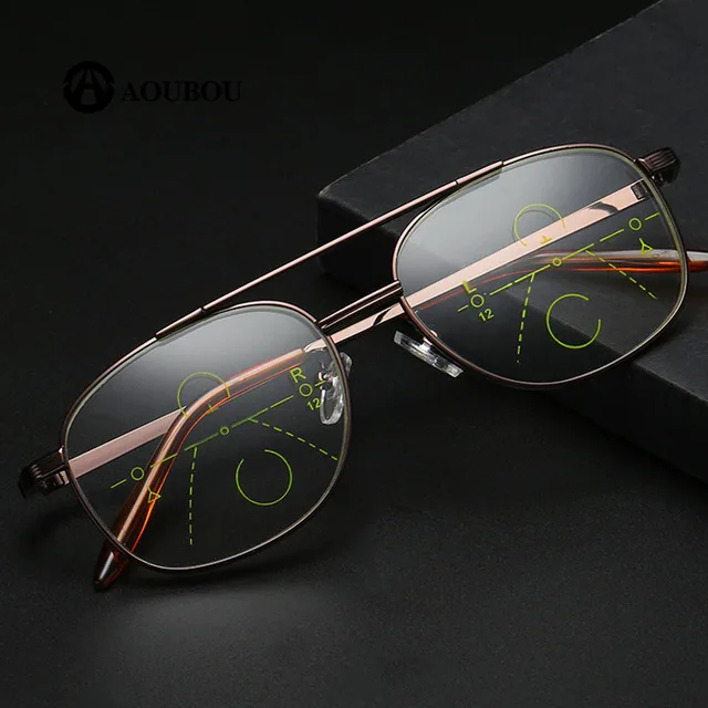 Progressive Multifocal Reading Glasses Men Intelligent Dual use Gafas