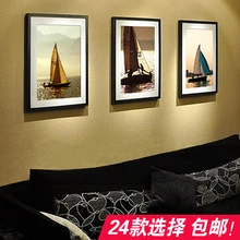 Современный минималистский гостиной декоративная живопись tryptich крыльцо ресторана спальня окрашены фрески диван фон парусный спорт