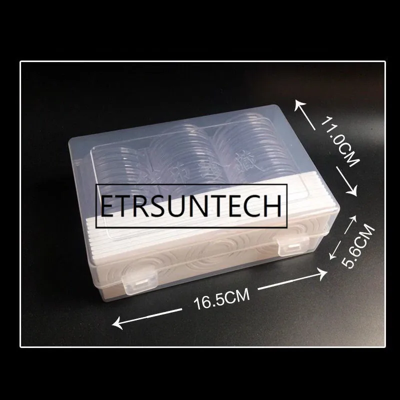 70 комплекты 30 шт./компл. Пластик Ясно монета коробка для хранения Круглый Коробку монета держатель 17/20. 5/25/27/30/32/40 мм/46 мм для монет капсульной