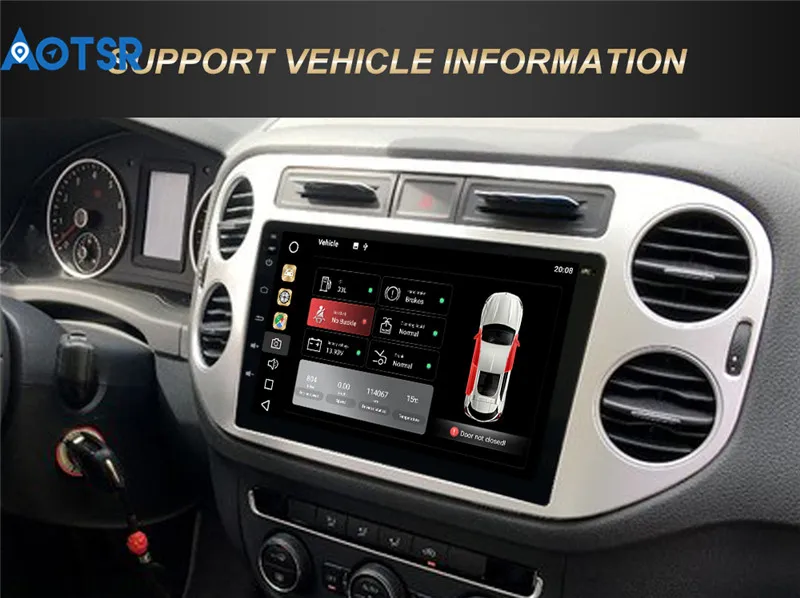 Sale 9" Android 8.0 7.1 Car GPS Radio Player for Volkswagen VW Tiguan 2010-2015 with Octa Core 4GB+32GB Auto Stereo Multimedia wifi 7