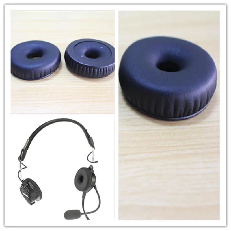 Leather Ear Cushions Ear Pad Earpads for Telex airman 850 headset 58mm diameter