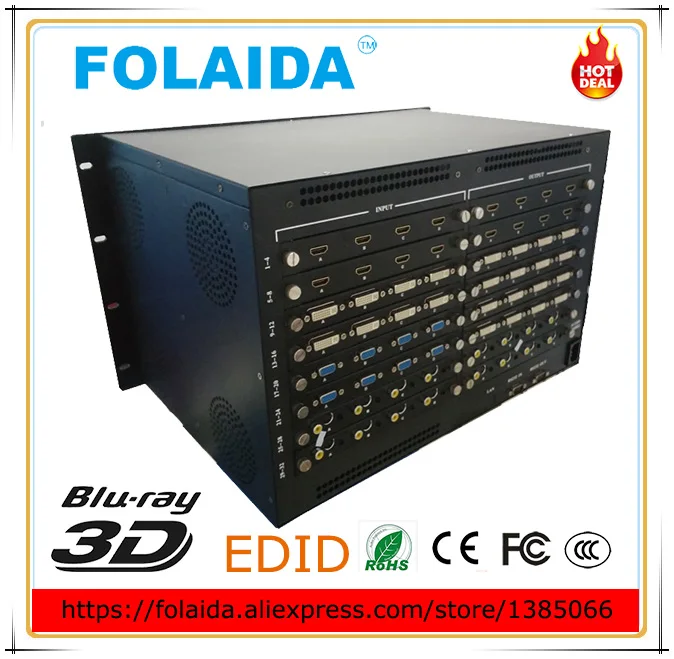 Folaida Max 8U 40 в 40 из HDMI матричный коммутатор 40x40 HDMI матричный коммутатор Поддержка Универсальный EDID металлический штекер-в матрице-05