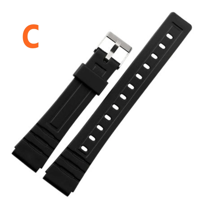 16mm 18mm 20mm 22mm Watchband Silicone Rubber Bands For Watches EF Replace Electronic Wristwatch Band Sports Watch Straps
