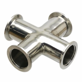 

ISO-KF40 (NW/KF-40) Cross 4-way + Adapter Same Ends Vacuum Flanges Fitting SS304 Stainless Steel 304