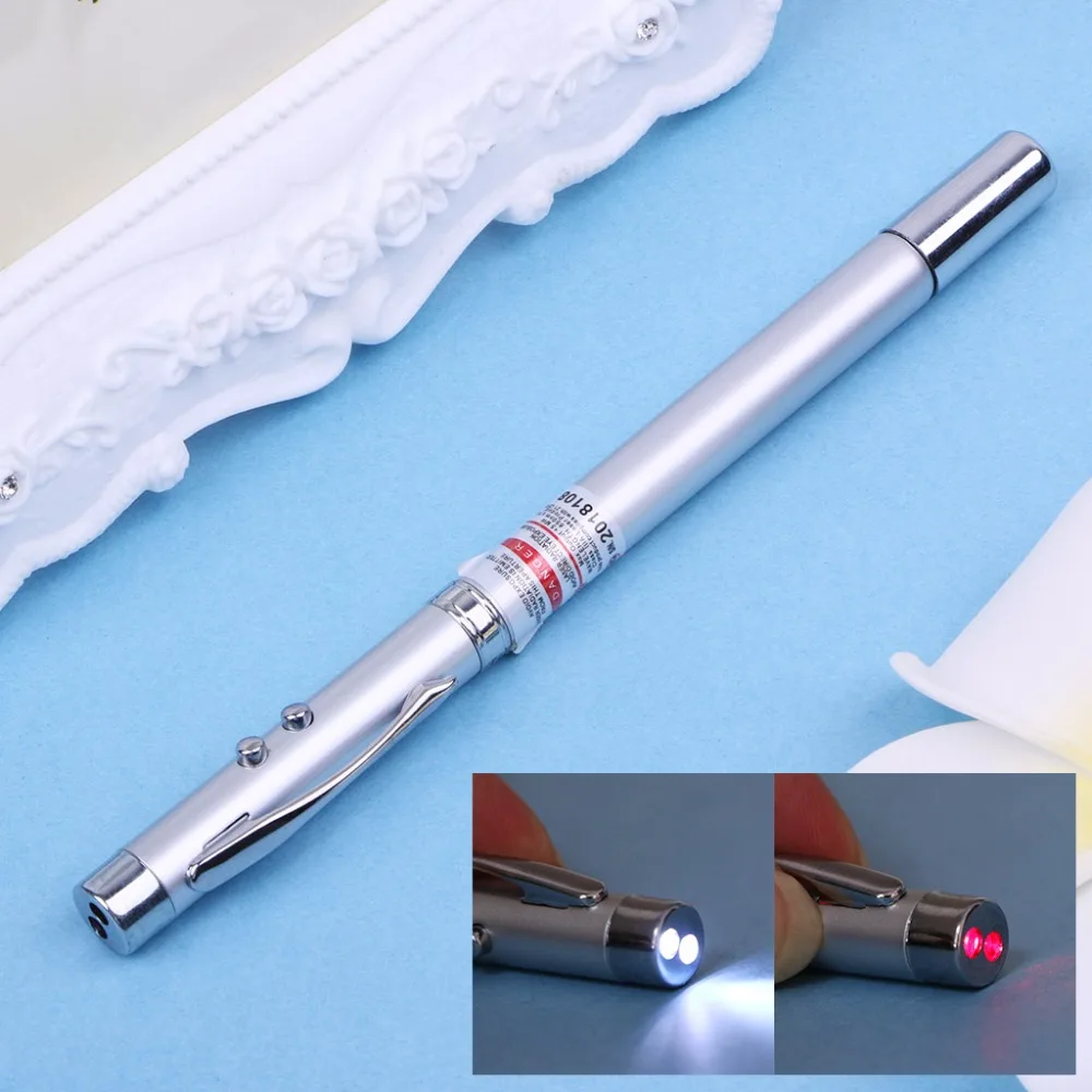 

5 in 1 Power Point Telescopic Red Laser Pointer Pen Extendable Teaching Tool Ball LED Light Business School Office Gift C26