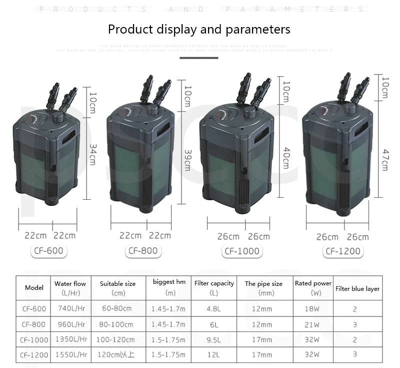 ATMAN CF 600 800 1000 1200 аквариумный Биохимический внешний фильтр очиститель воды для аквариума. Циркуляционный фильтр