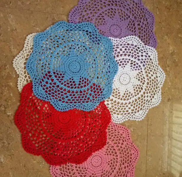 الفاخرة الأبيض الدانتيل القطن الكروشيه سماط المطبخ مفرش طاولة حصيرة جولة طاولة شاي غطاء الطعام عيد الميلاد حزب الزفاف ديكور