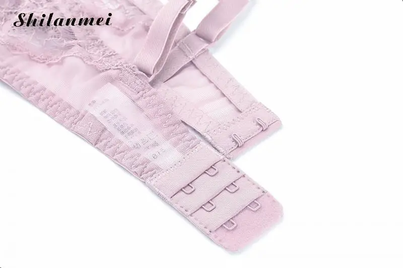 Elegant Woman Lace 3/4 Cup Push Up Bra And Panties Brief Set Convertible Straps Female Pink Daily Lingerie Set