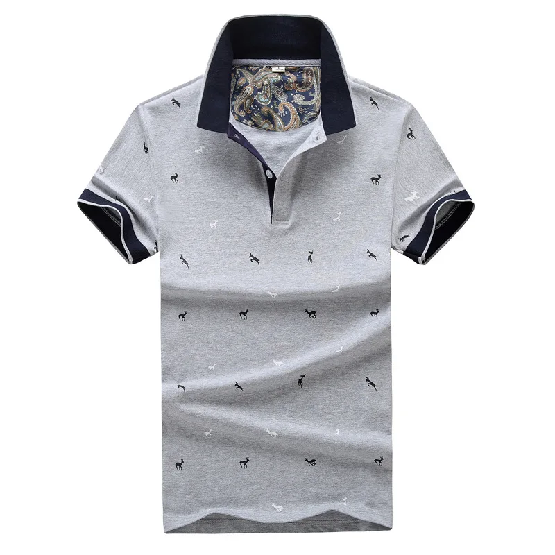 FGKKS мужские брендовые поло футболки Топ летние мужские рубашки поло мужская повседневная одежда деловые мужские дышащие рубашки поло - Цвет: Gray