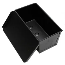 SZS Caliente Hornear Rectángulo Pastelería Pan Cake Pan Estaño de Cocina Para Hornear Antiadherente Caja Grande Negro