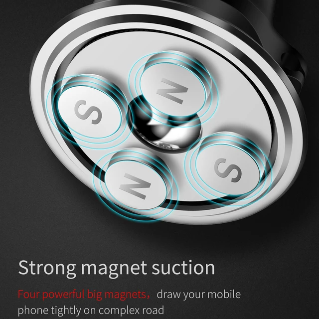 Baseus Magnetic Car Holder For Mobile Phone Magnet Air Vent Mount Holder Stand for iPhone Xiaomi Car Phone Holder Cable Clip 3