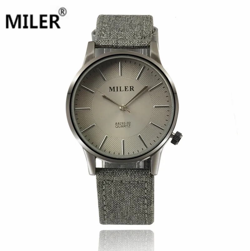 

New Quartz-watch Men female wristwatch Leather hot sale clock brife stylish Reloj de las mujeres hours brand miler relojes
