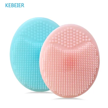 

Soft Silicone Facial Cleansing Brush Face Washing Exfoliating Blackhead Brush Remover Skin SPA Oval Scrub Pad Tool