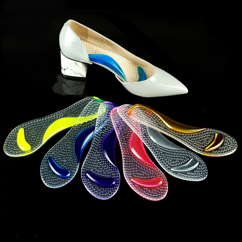 1Pair  Women High Heel Arch Support Orthopedic Insoles Anti-slip Massaging Metatarsal Cushion Pad Shoes Accessories