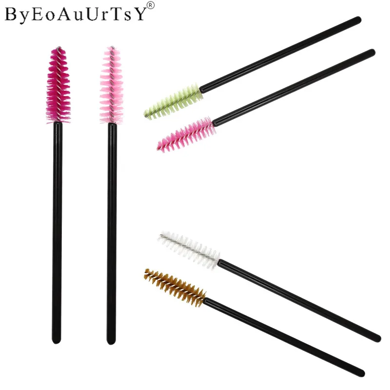 50pcs Disposable Eyelash Brush Comb Mascara Wands Individual Applicator Spoolers Eye Lashes Cosmetic Brush Women Makeup Tools    (11)
