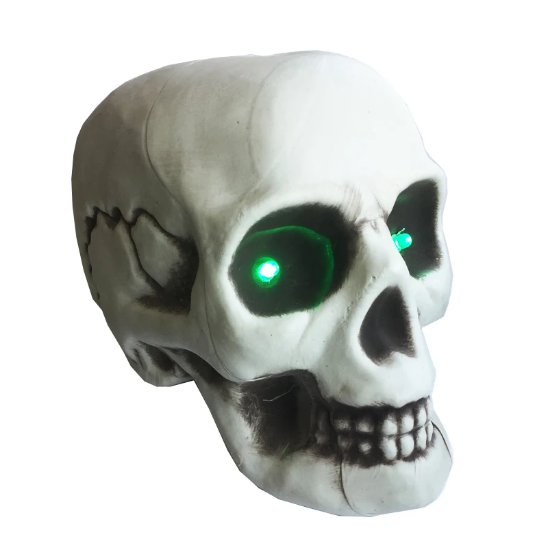 120skull with green led light 3