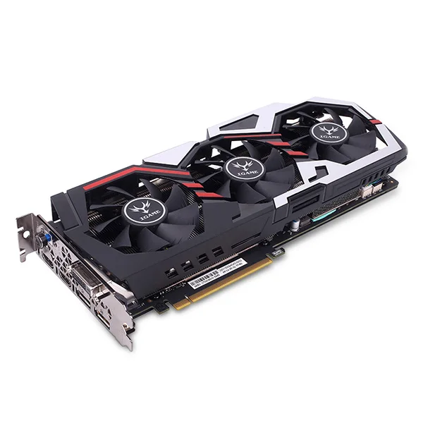 Красочные iGame NVIDIA GeForce GTX 1070 Ti U-топ Графика карты 256bit GDDR5 1607 мГц 8 ГБ 7680x4320 1 * DVI + 2 DP HDMI