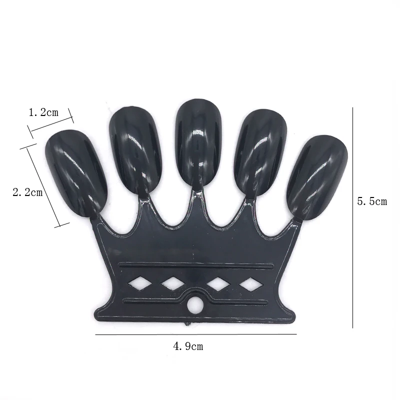 New Crown 50 Nail Art Tips Fake Nails Color Palette Card Display Practice Acrylic For UV Gel Polish