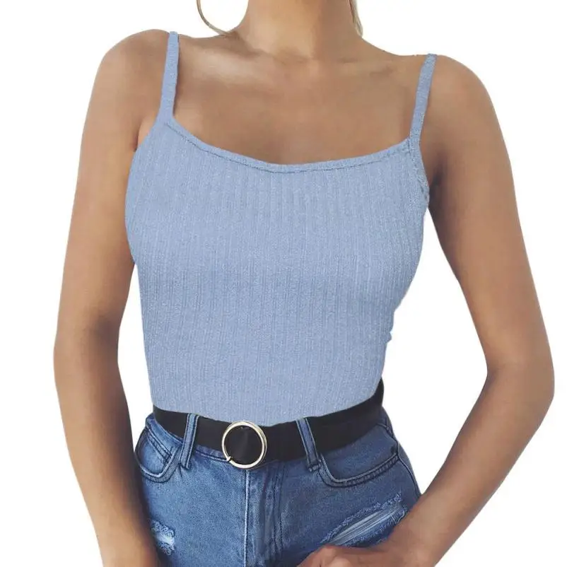 

ISHOWTIENDA Fashion Womens Sexy Tank Top Vest Off Shoulder Halter Blouse women tops and blouses cropped feminino camisole top