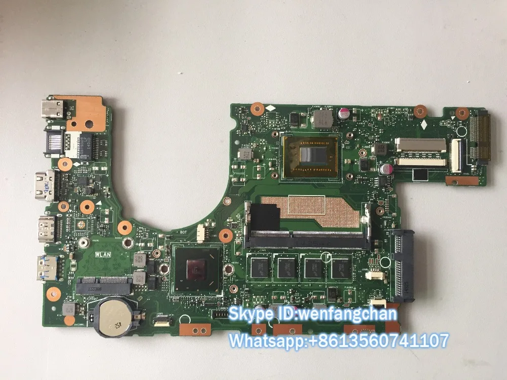 For Asus S400C S400CA Laptop Motherboard REV 2.1 Mainboard with 2117U 14" Tested