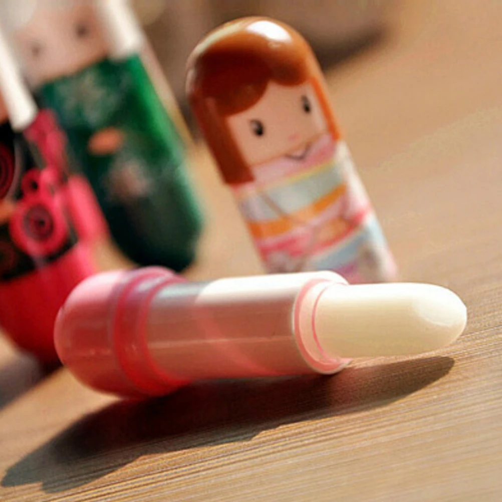 Мультфильм кимоно Кукла Водонепроницаемый Жидкий бальзам для губ увлажняющий блеск Губная помада карандаш для губ макияж цвет случайный