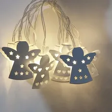 Led свет ангела веревка кованого железа дома Рождество День декоративное освещение для сада праздничное освещение