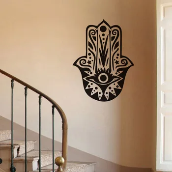 

Fatima Abstract Hand Pattern Wall Sticker Lucky Hand Palm Funny Wall Decal for Home Decoration DC0522