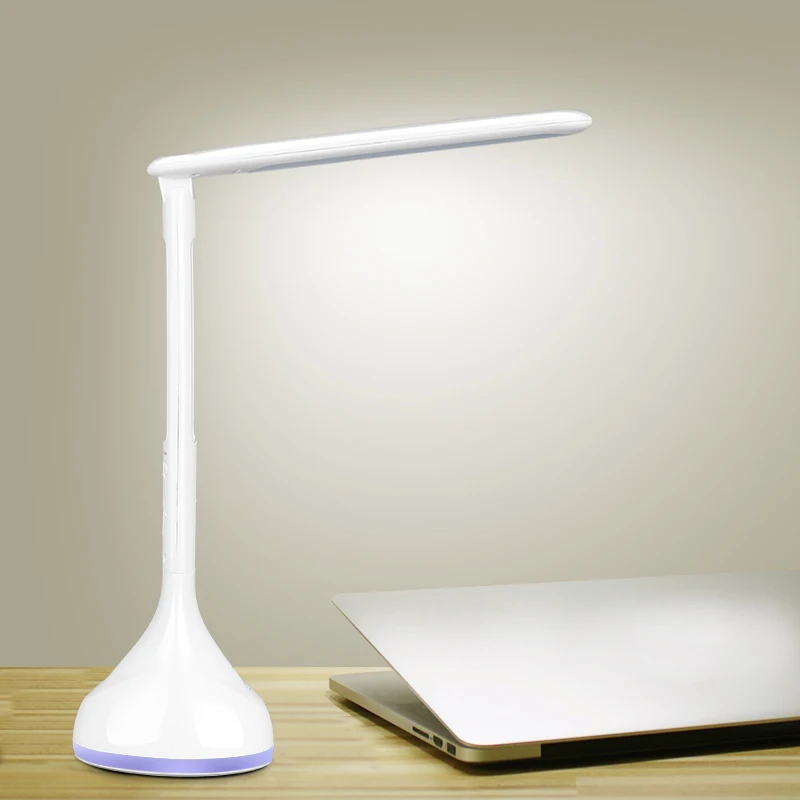 

Hot Sale 3 Level Dimmable LED Table Lamp Touch Sensitive LED Bulbs Desk Light with Calendar Temperature Alarm Clock 2018