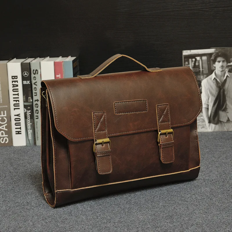 Лидер продаж Модные Простые в горошек известный бренд бизнес мужской портфель сумка кожаная сумка для ноутбука повседневное человек сумки