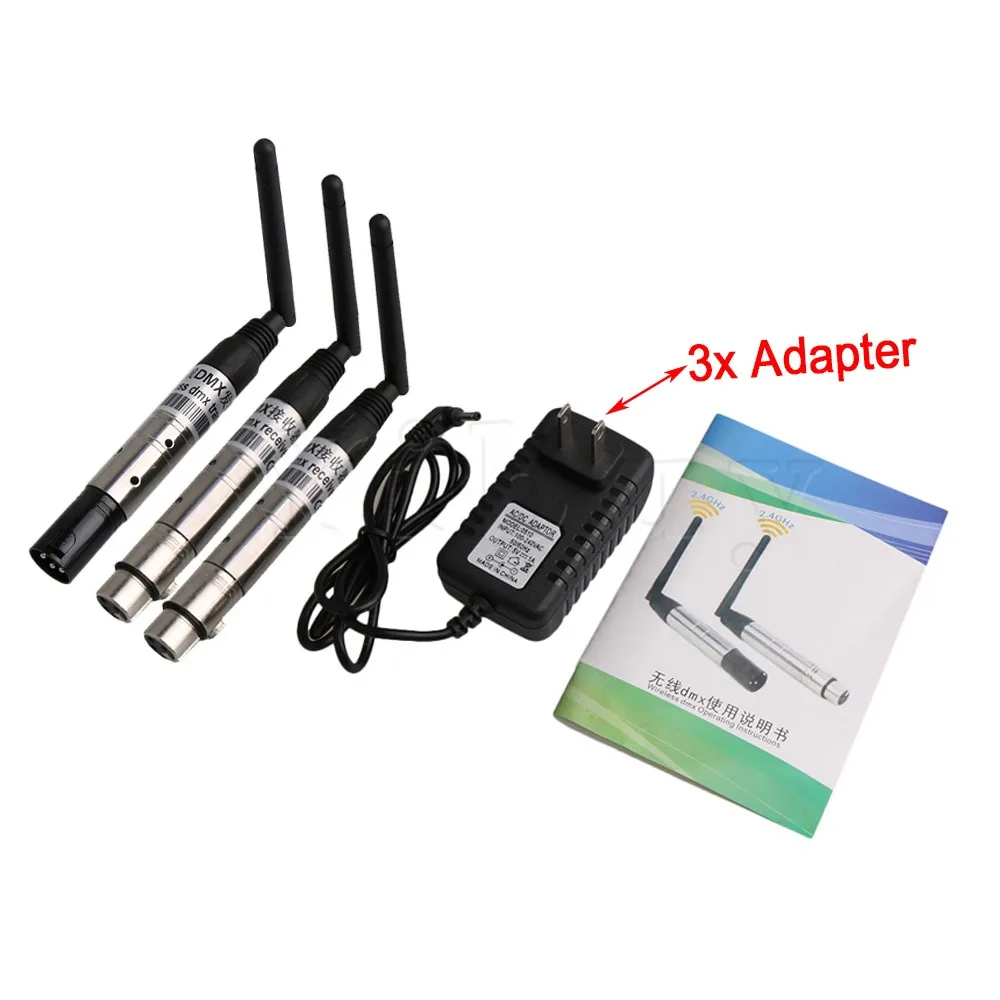 

Yibuy Dfi DJ DMX512 Wireless 1 Transmitter & 2 Receivers Lighting Controller with US Plug for Stage DMX Equipment