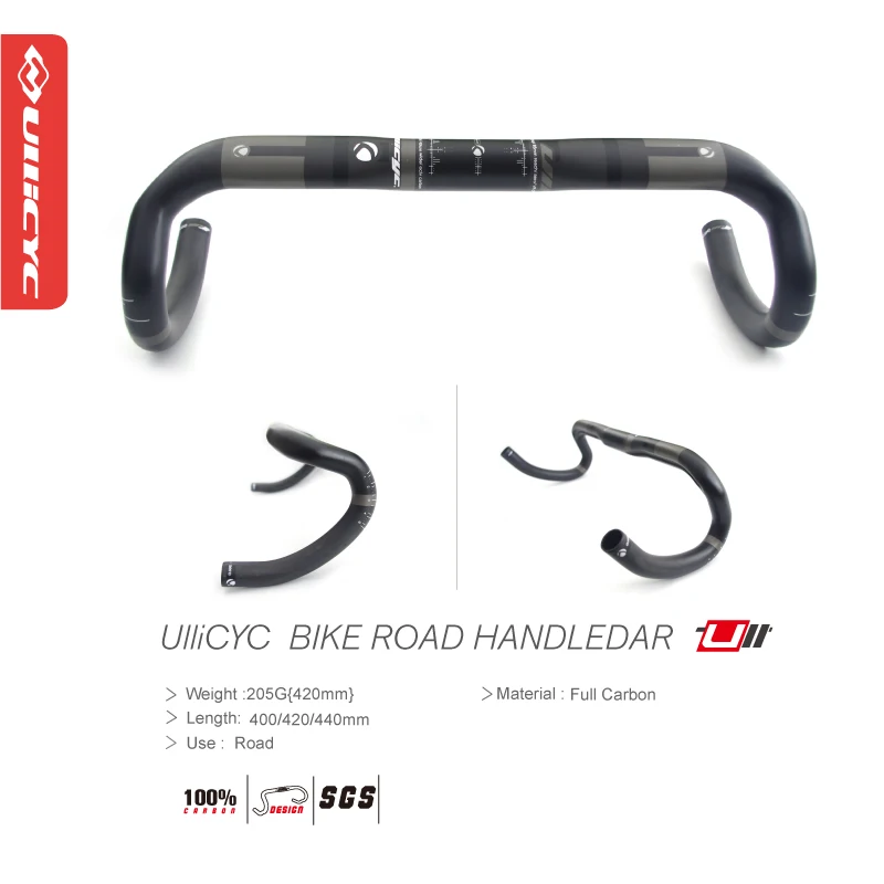 2017 Ullicyc newest full carbon fiber road bike handlebar / racing handle / bike bend to outside light UD Red/Sliver color free shipping newest full carbon handlebar road bike handlebar racing handle bike bend bar to outside 31 8 400 420 440mm