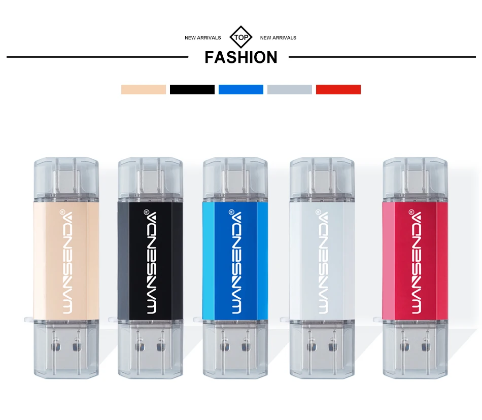 WANSENDA OTG USB флеш-накопитель 2 в 1 USB3.0 и Тип C флеш-накопитель 512 ГБ 256 ГБ 64 ГБ 32 ГБ Флешка USB флешка для устройств type-C