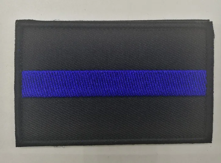 

Thin Blue Line Patch LAW ENFORCEMENT OFFICER SWAT Patrol Police COPS Lives Matter Hook LOOP Style Backing PATCH BADGE