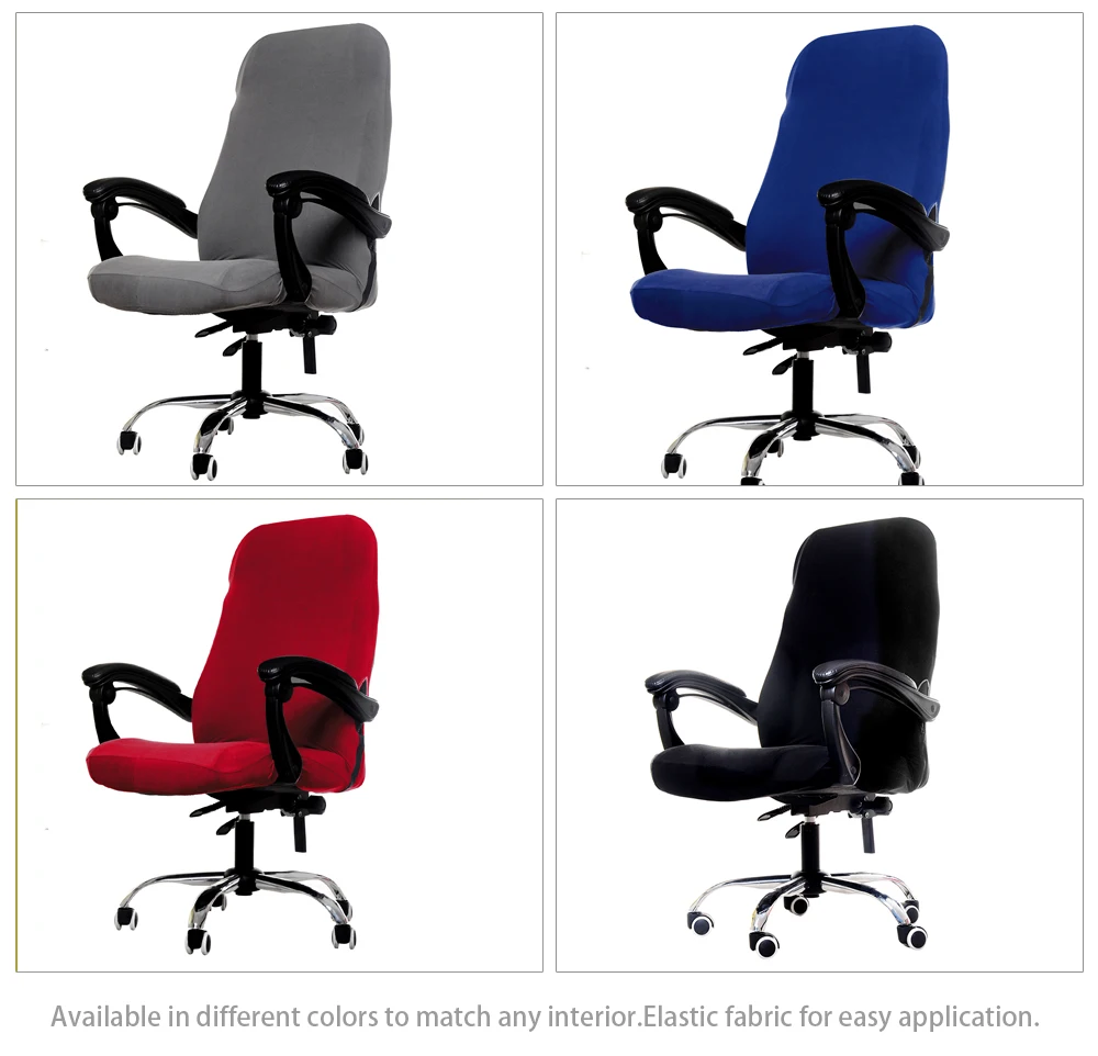 1 шт. офисный чехол для кресла спандекс эластичный стрейч черный серый лифт компьютерное кресло чехол для сиденья Размер M/L