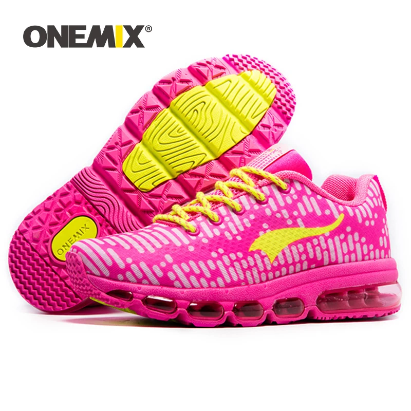 bright coloured running shoes