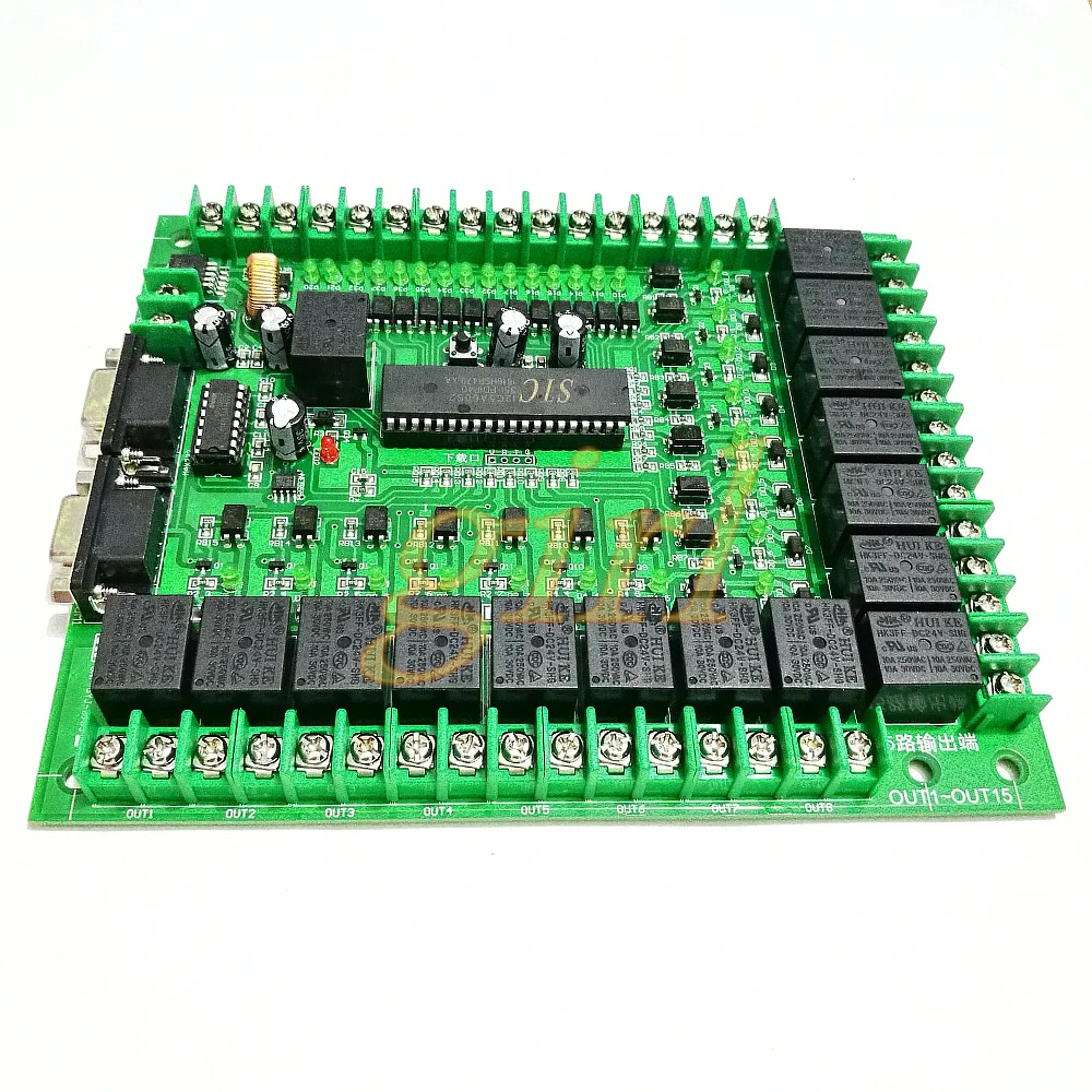 

STC12C5A60S2 single chip microcomputer programming relay industrial control board RS232, RS485 control board 15 way imitation PL
