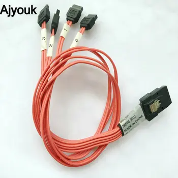 

100pcs Serial ATA cables 4*SATA To SFF-8087 Mini SAS 36Pin Reverse Breakout Cable Red 50cm