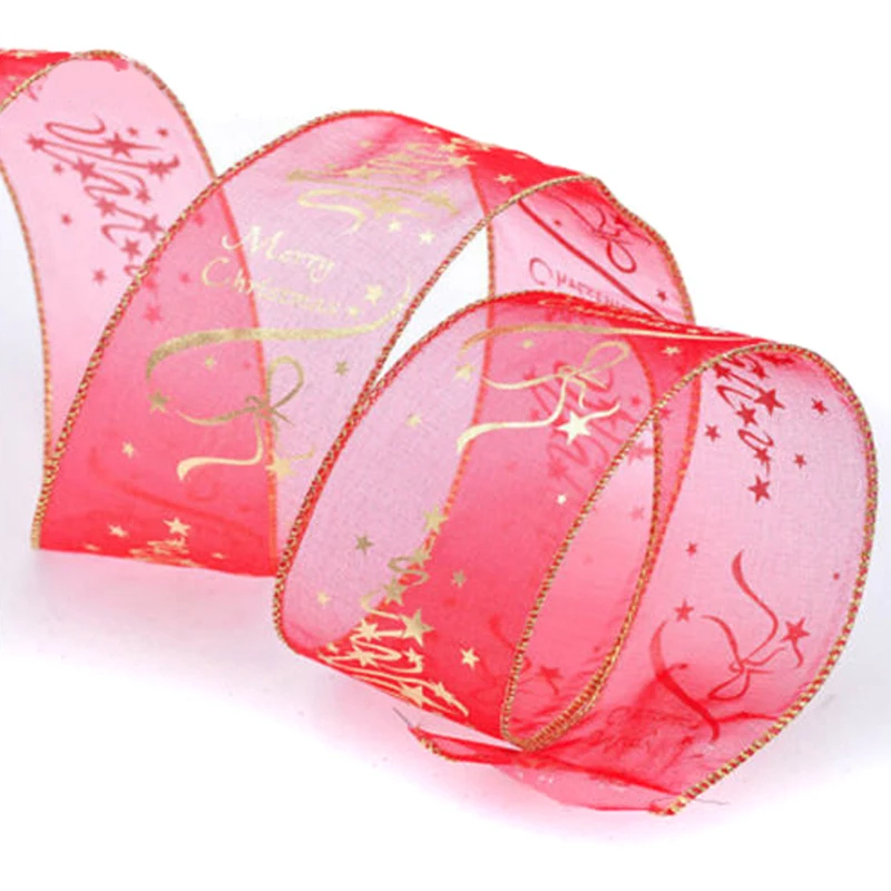 JX-LCLYL 2M Red Christmas Tree Ribbon Ornament Decorations Party Xmas Decor New