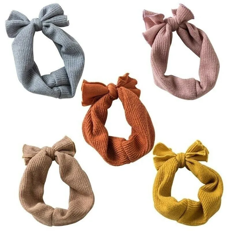 

2019 New Hot Sale Baby Girls Bunny Toddler Kids Turban Knot Bow Hair Bands Head Wrap Rabbit Headband Accessories Wholesale