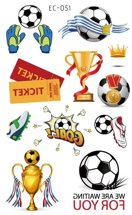

Waterproof Temporary Tatoo Sticker Fake Tattoo Football Fans Tatouage Soccer Flash Tatto Face Stickers For Men Girl Women Kids