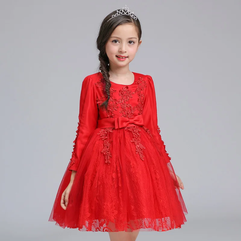 3 9yrs Autumn Lace Girls Dress Long Sleeve Girls Clothing Princess