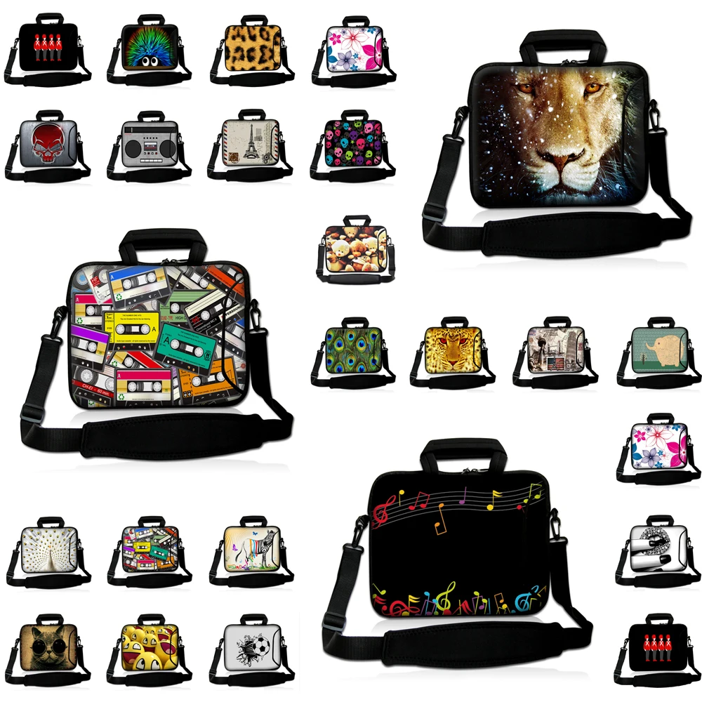 

Viviration Neoprene Zipper 10 12 13 14 15 15.6 13.3 17 17.3 Notebook Laptop Portable Shoulder Strap Messenger Briefcase For XMAS