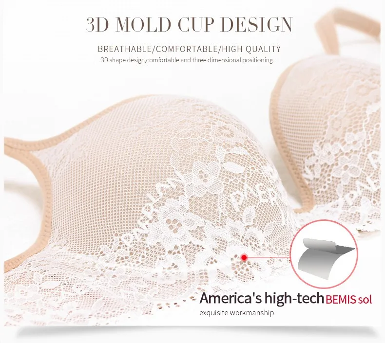 PAERLAN Seamless Wire Free lace bra small breasts Push Up One - Piece sexy Back Closure Tow Hook - and - eye underwea Women Cup 5 PAERLAN Seamless Wire Free lace bra small breasts Push Up One - Piece sexy Back Closure Tow Hook - and - eye underwea Women Cup 5