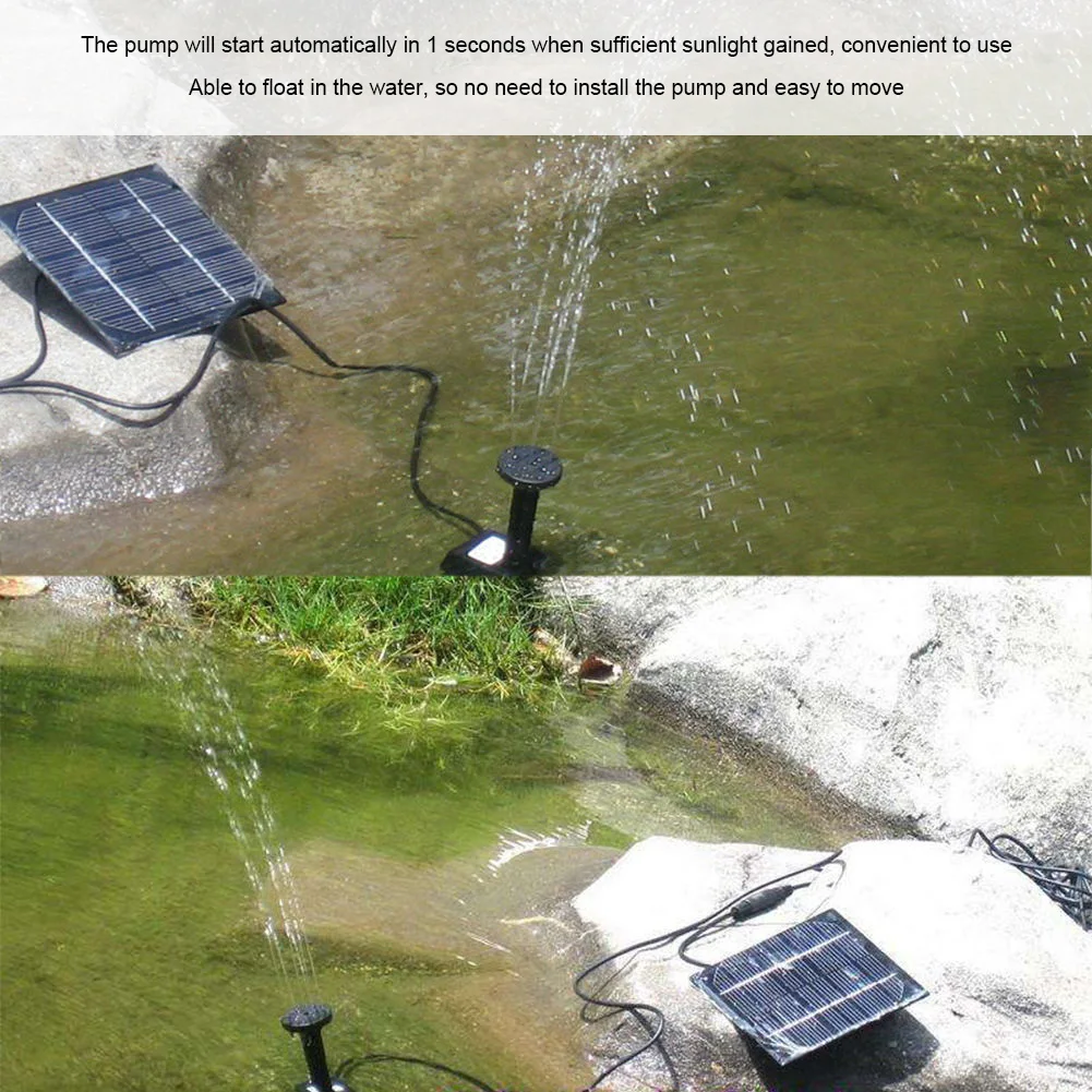 7 в 1,2 Вт Солнечный водяной насос фонтана для сада солнечный насос плавающий полива растений Fuente de agua фарфор