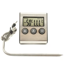 1 шт.-50~ 300 градусов Цельсия ЖК-цифровой Зонд термометр для духовки кухонный таймер для приготовления барбекю часы будильник датчик