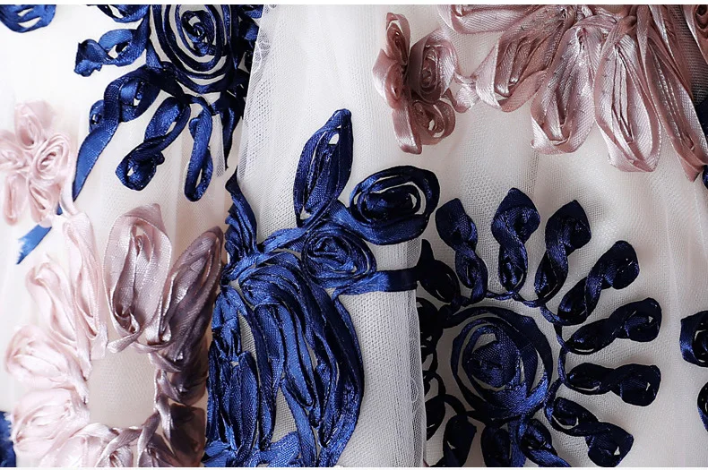 DEERVEADO YM307 Embroidery Short Prom Dresses Sexy Open Back Lace Up Party Dresses Prom Gown Vestido De Festa Curto